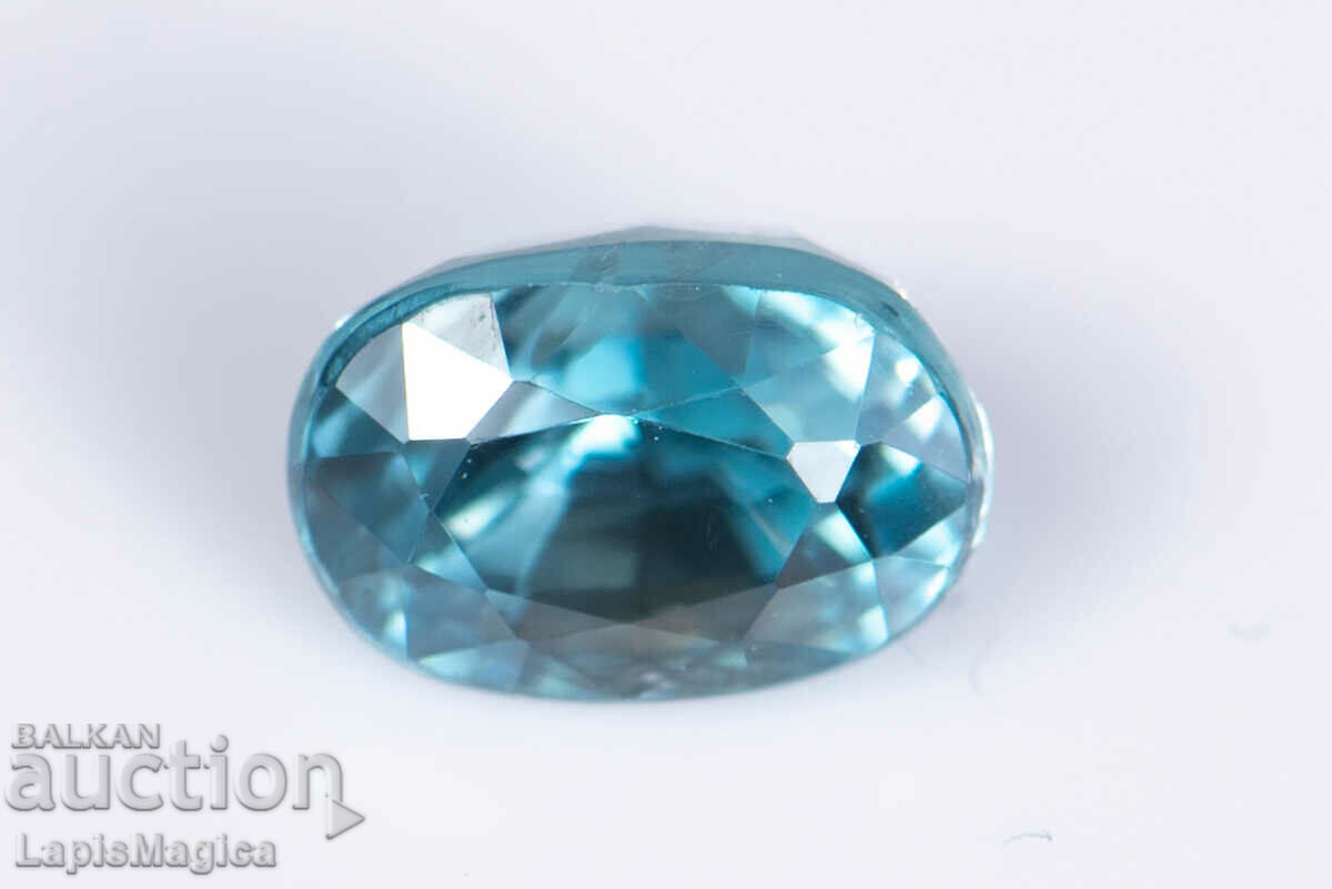 Natural Blue Zircon 1.40ct Oval Cut