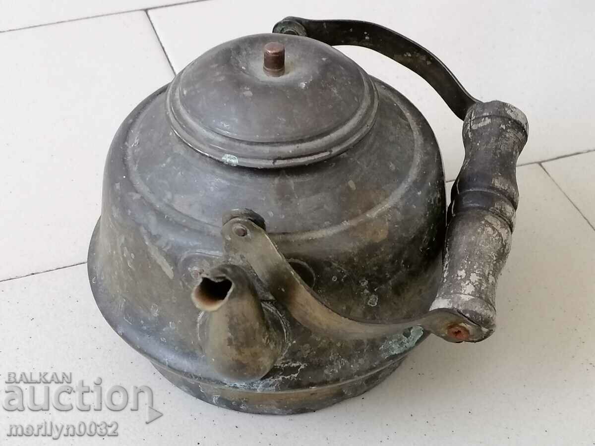 Old brass teapot household dish - 5 Old brass teapot household dish - 5