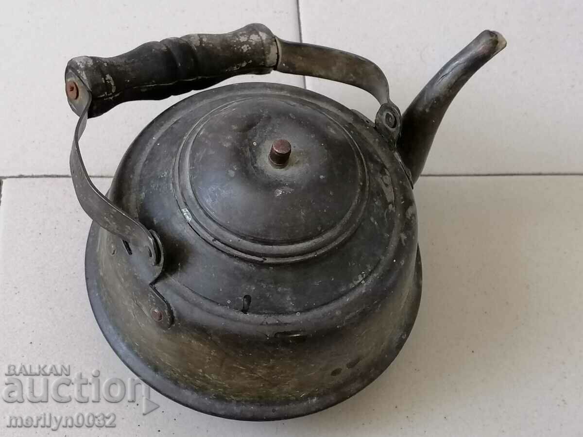 Old brass teapot household dish - 7 Old brass teapot household dish - 7