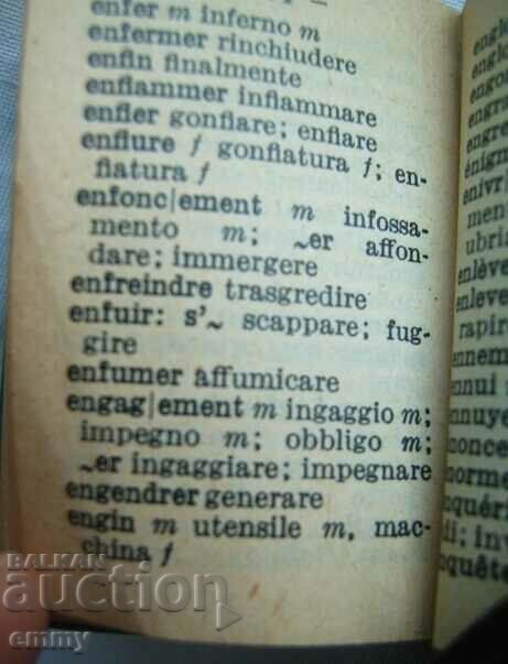 Lilliput Miniature Dictionary - French-Italian 1961 - 6 Lilliput Miniature Dictionary - French-Italian 1961 - 6