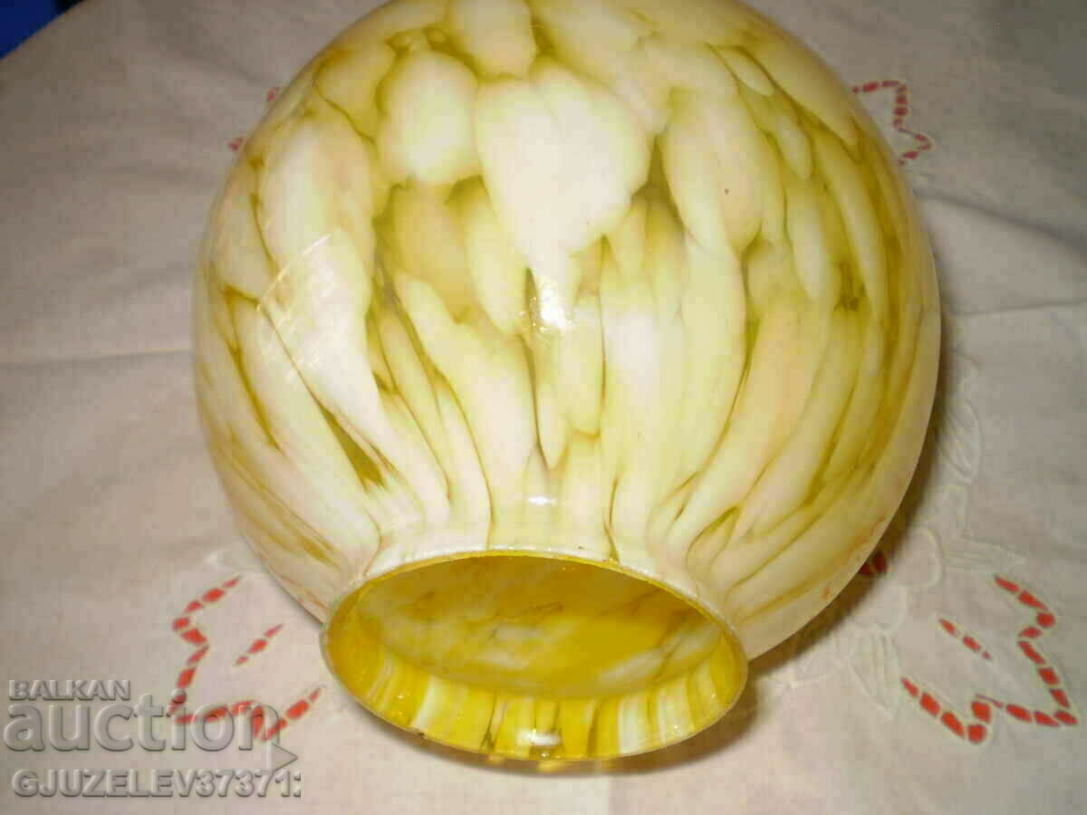 Delivery of Small multicolored glass lamp retro yellow glass shade Delivery of Small multicolored glass lamp retro yellow glass shade