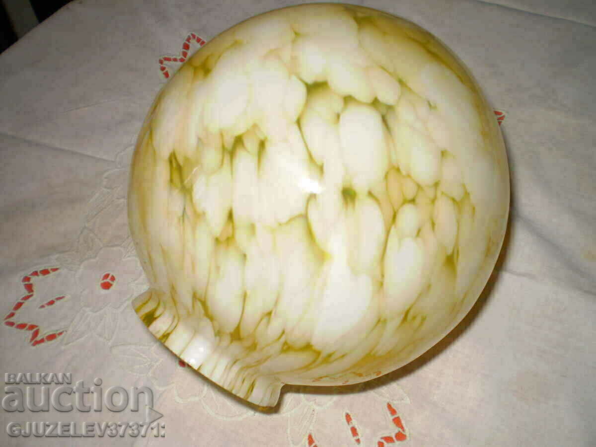 Small multicolored glass lamp retro yellow glass shade - 5 Small multicolored glass lamp retro yellow glass shade - 5