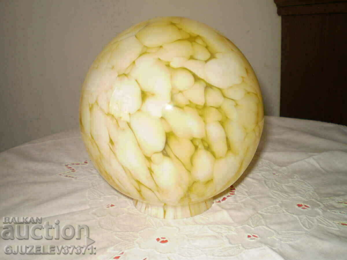 Small multicolored glass lamp retro yellow glass shade - 7 Small multicolored glass lamp retro yellow glass shade - 7