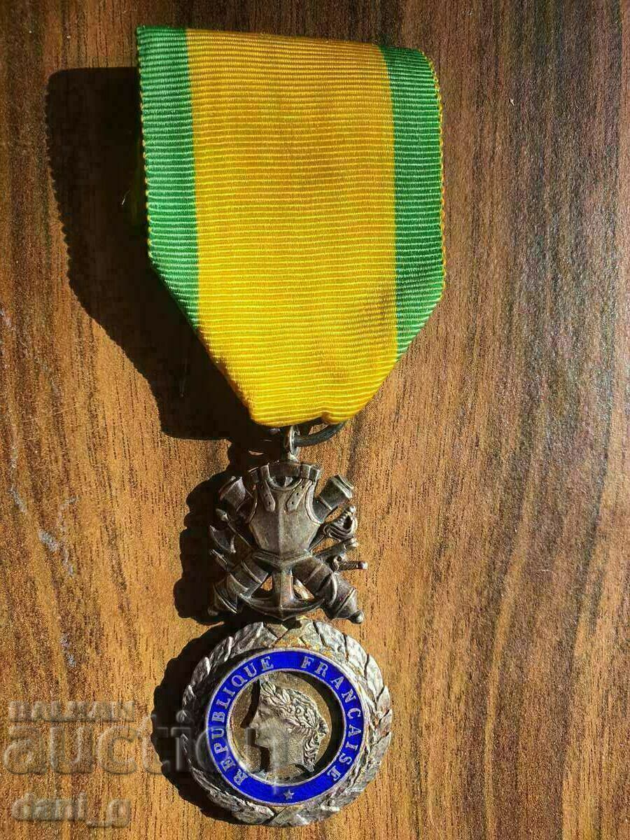 France military medal the third republic 1870 silver with gold - 5 France military medal the third republic 1870 silver with gold - 5