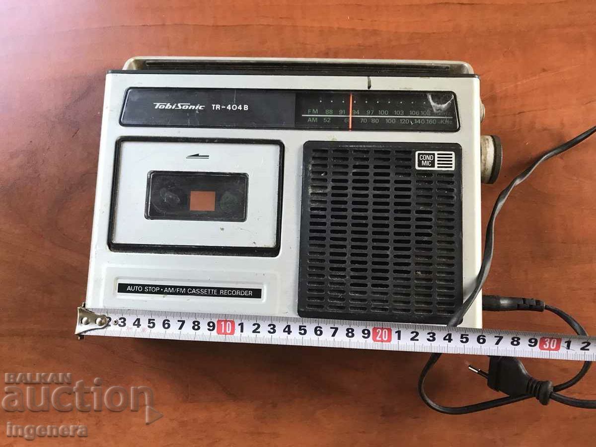 Radio Cassette Recorder "TobiSonic TR-404 B" FOR REPAIR with price 15.00 BGN | € 7.67