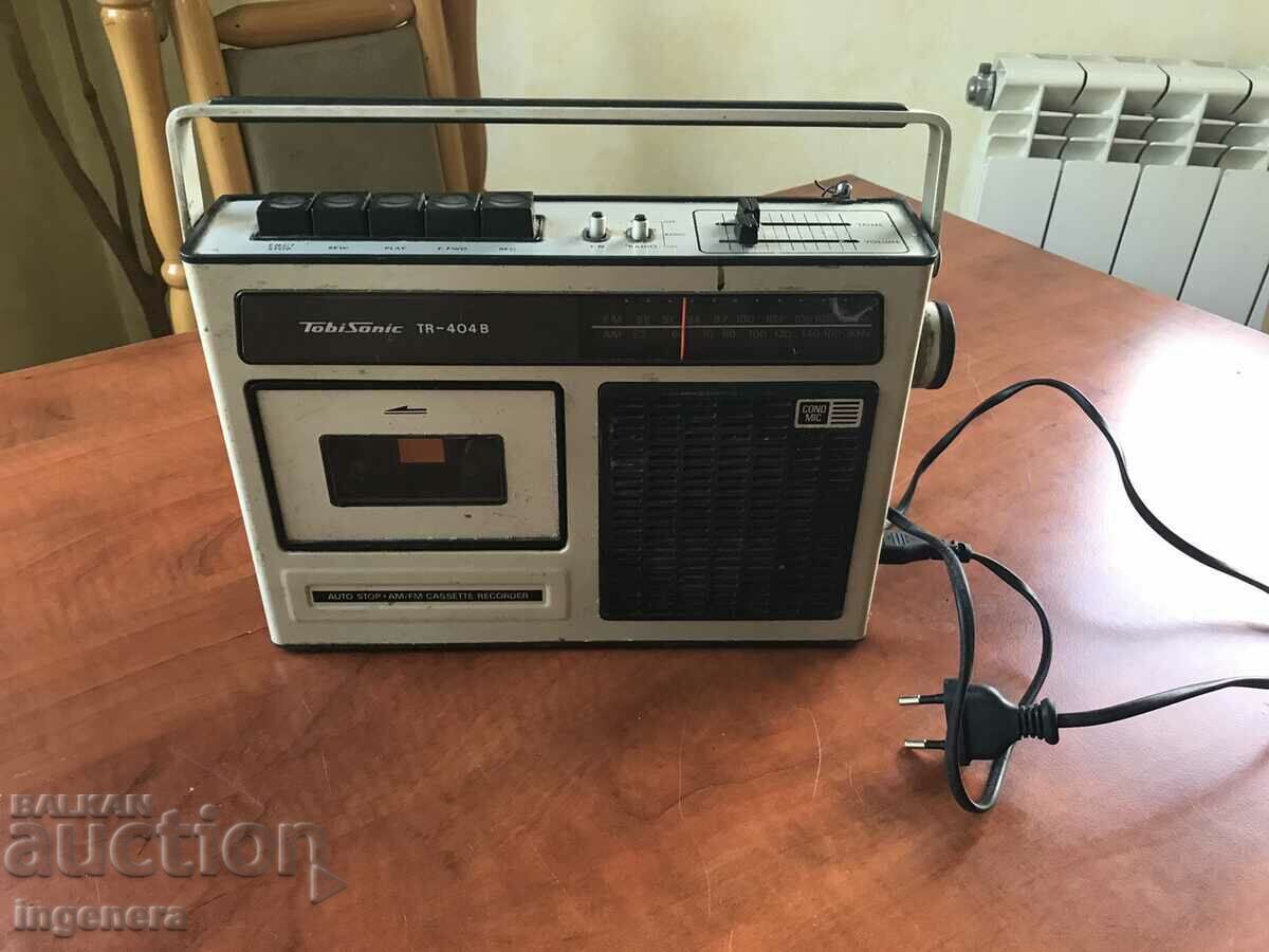 Radio Cassette Recorder "TobiSonic TR-404 B" FOR REPAIR