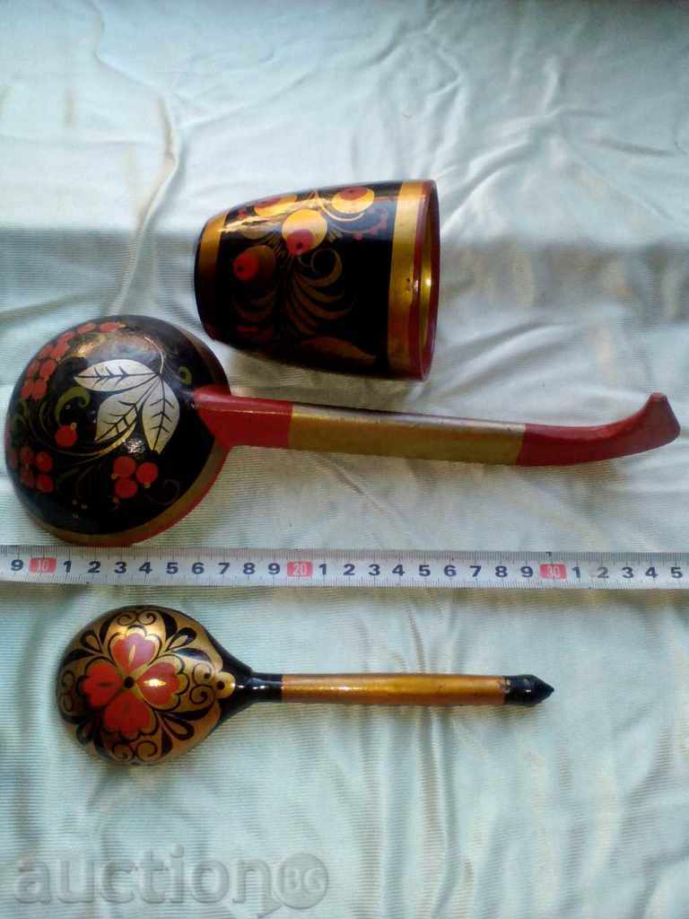 Russian wooden hand painted Dragon Spoon Cup with price 20.00 BGN | € 10.23 Russian wooden hand painted Dragon Spoon Cup with price 20.00 BGN | € 10.23