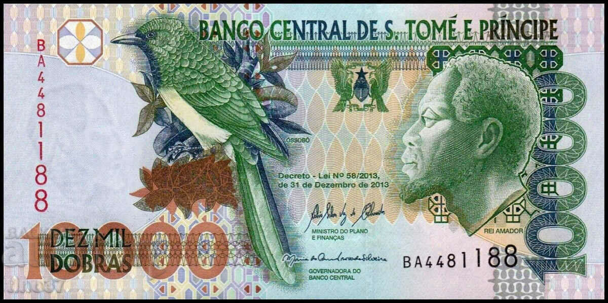 tino37- SAO TOME AND PRINCIPE - 10,000 DOBRAS - 2013 - UNC with price 10.90 BGN | € 5.57 tino37- SAO TOME AND PRINCIPE - 10,000 DOBRAS - 2013 - UNC with price 10.90 BGN | € 5.57