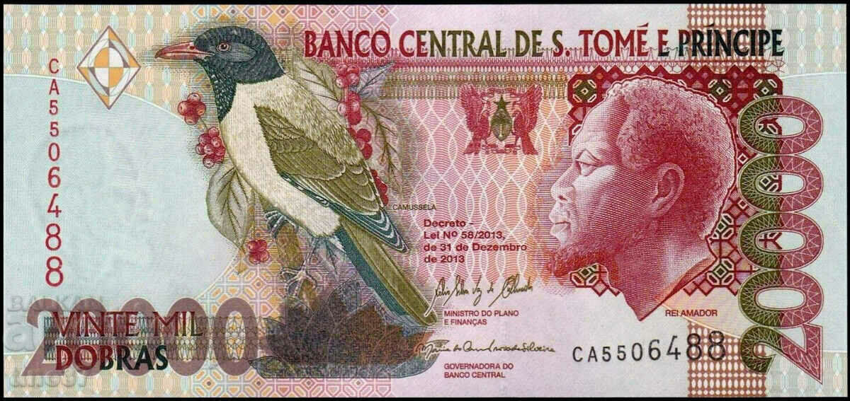 tino37- SAO TOME AND PRINCIPE - 20000 DOBRAS - 2013 - UNC with price 14.50 BGN | € 7.41 tino37- SAO TOME AND PRINCIPE - 20000 DOBRAS - 2013 - UNC with price 14.50 BGN | € 7.41