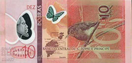 Auction tino37-SAO TOME AND PRINCIPI- 10 DOBRAS -2019 - POLYMER- UNC Auction tino37-SAO TOME AND PRINCIPI- 10 DOBRAS -2019 - POLYMER- UNC