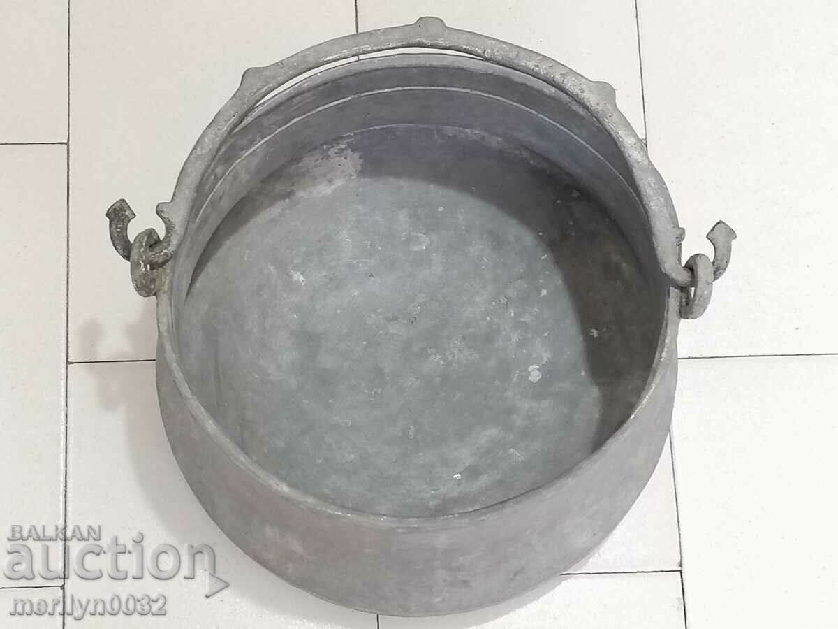 Tinned Burner Boiler Baker Copper Pot with a Dating Inscription - 6 Tinned Burner Boiler Baker Copper Pot with a Dating Inscription - 6