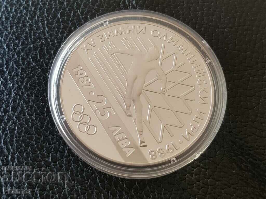 Licitație 25 BGN, 1987 XV Jocurile Olimpice de iarnă de la Calgary 1988