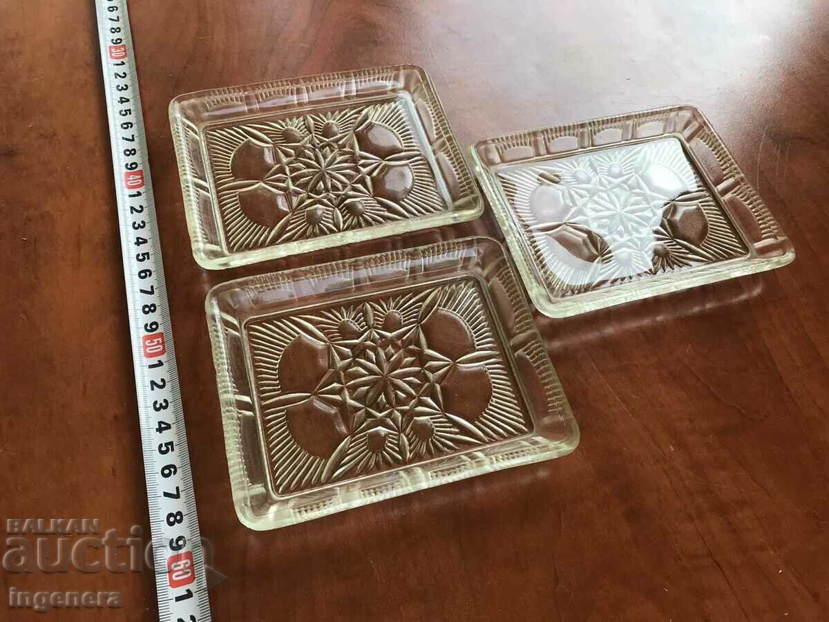 Auction APPETIZER VESSEL THICK GLASS RELIEF RETRO HEALTH-3 PCS Auction APPETIZER VESSEL THICK GLASS RELIEF RETRO HEALTH-3 PCS