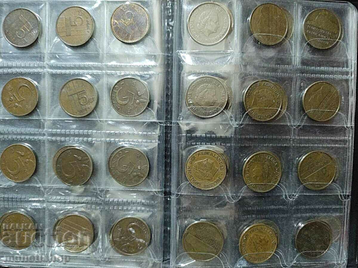 Colecție de monede Țările de Jos 1 și 5 cenți 73 buc. fara sa se repete