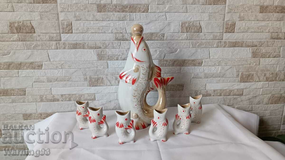 Brandy service - 7 pieces - Gorodnitsky porcelain factory with price 90.00 BGN | € 46.02