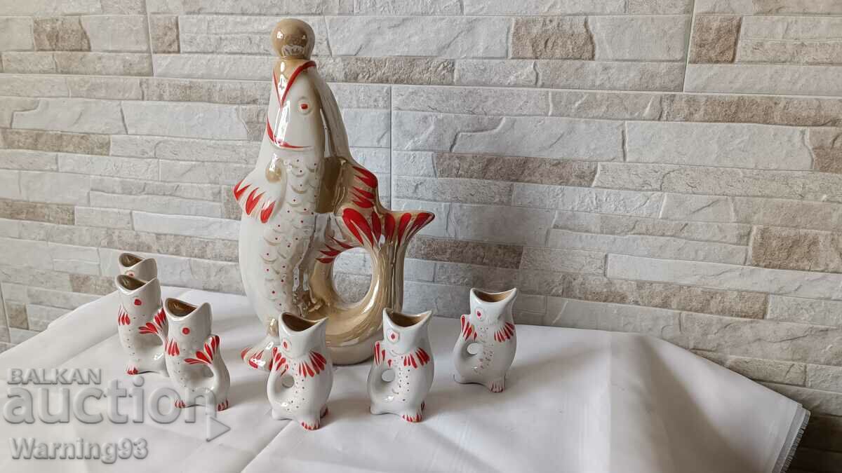 Auction  Brandy service - 7 pieces - Gorodnitsky porcelain factory