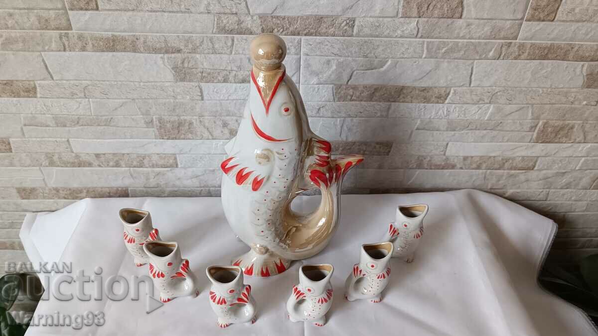 Delivery of Brandy service - 7 pieces - Gorodnitsky porcelain factory