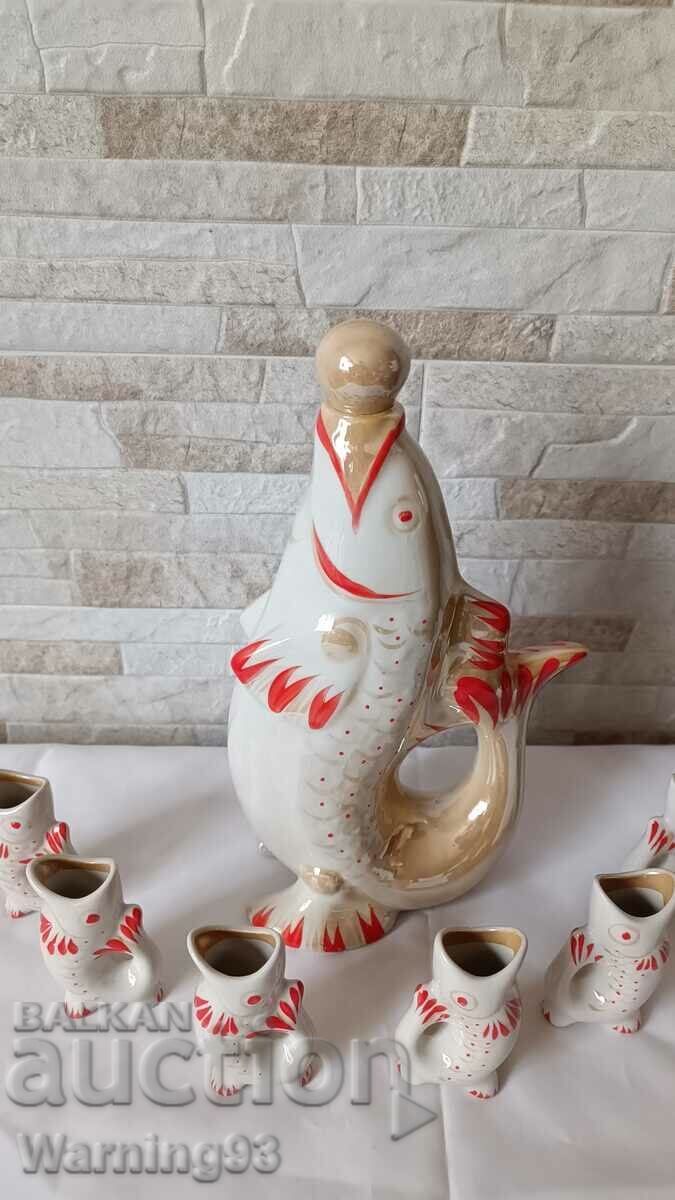 Brandy service - 7 pieces - Gorodnitsky porcelain factory - 5