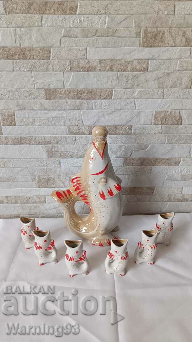 Brandy service - 7 pieces - Gorodnitsky porcelain factory - 6