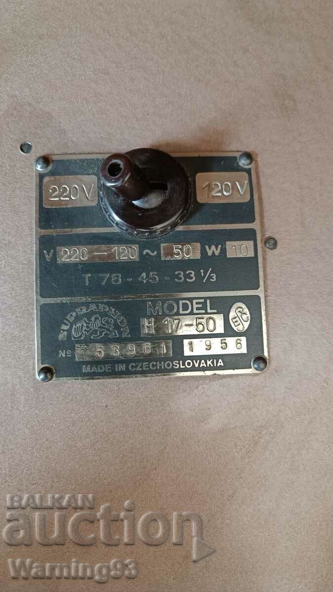 Стар грамофон SUPRAHON H17-50 - Made in Czechoslovakia -1956 - 7 Стар грамофон SUPRAHON H17-50 - Made in Czechoslovakia -1956 - 7