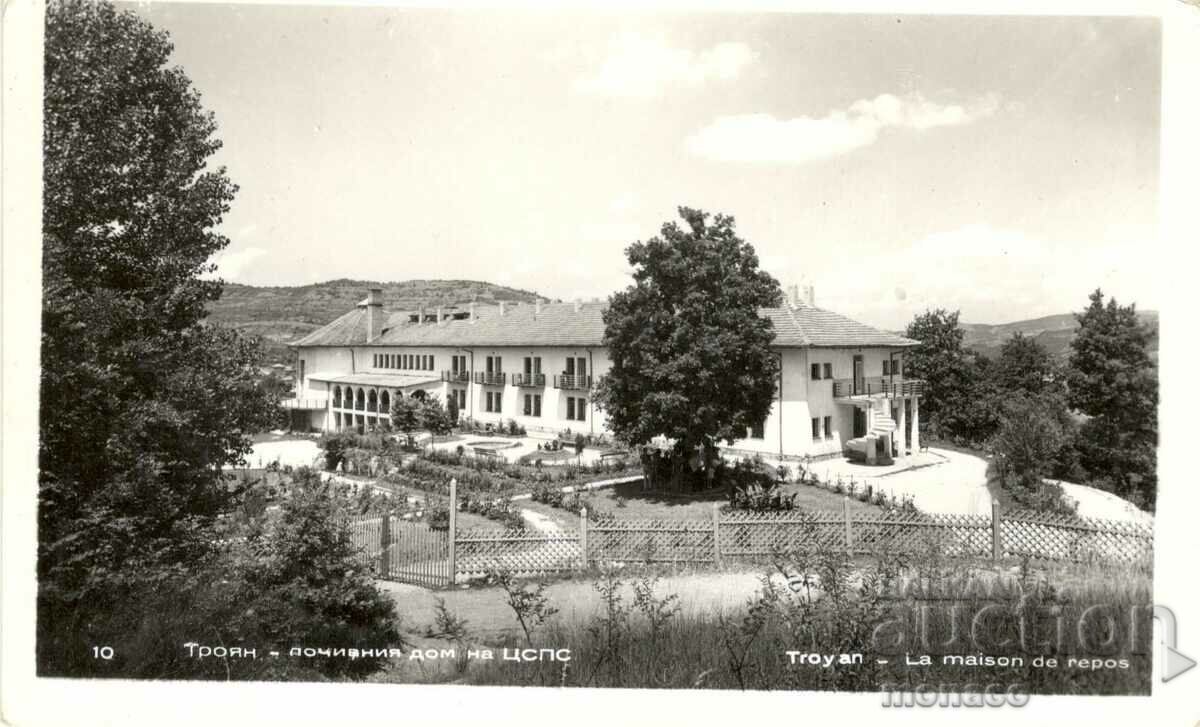 Carte poștală veche - Troyan, Casa de odihnă a CSPS