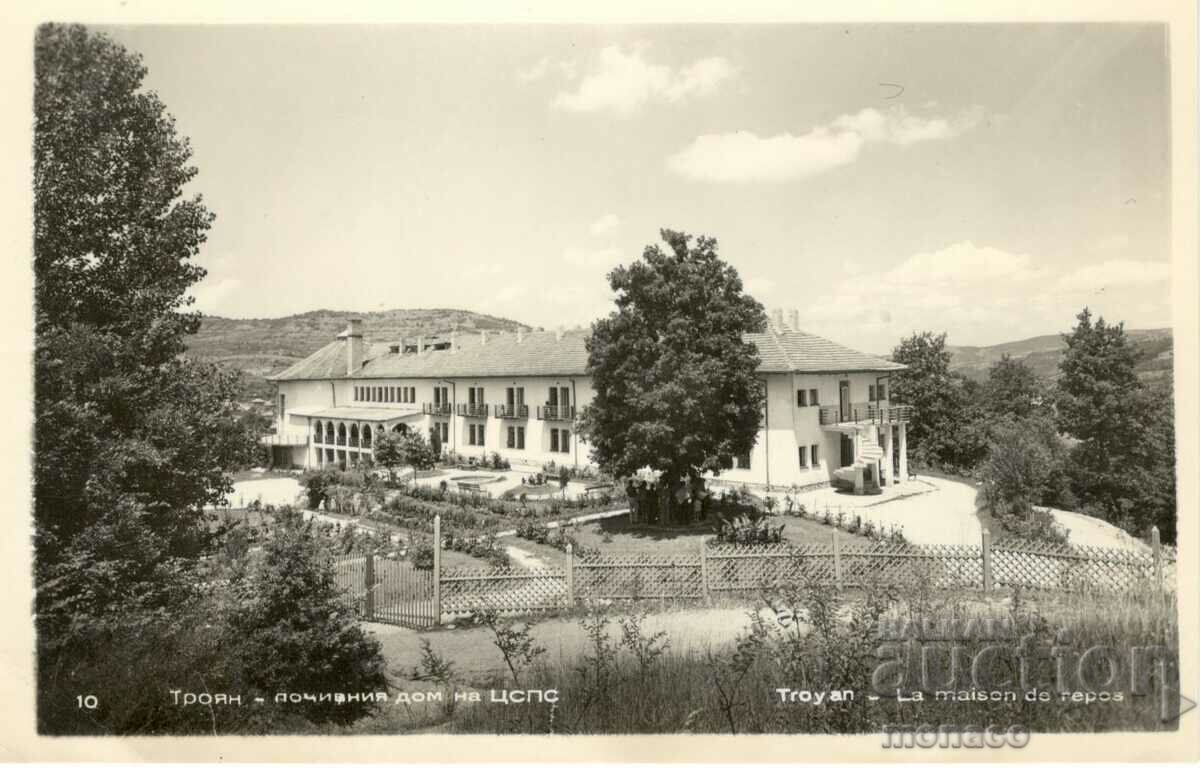 Carte poștală veche - Troyan, Casa de odihnă a CSPS