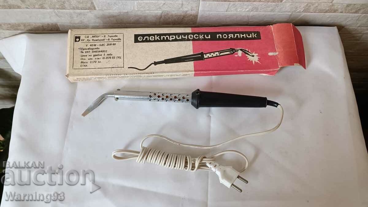 Auction  Electric soldering iron from social - 40W - Bulgarian - SD "MPBU"