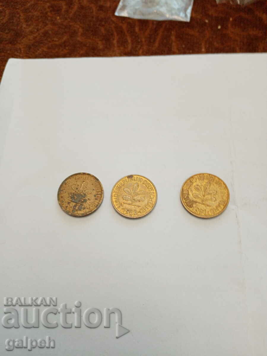 COINS - GERMANY 1971,88,91 - 3 pcs. - BGN 0.5 with price 0.50 BGN | € 0.26