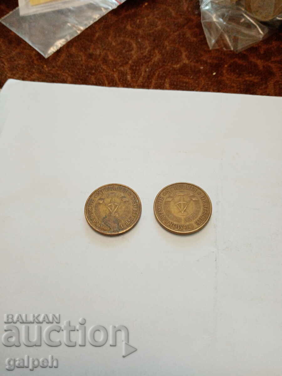 COINS - GDR 1969 - 2 pcs. - BGN 0.5 with price 0.50 BGN | € 0.26 COINS - GDR 1969 - 2 pcs. - BGN 0.5 with price 0.50 BGN | € 0.26