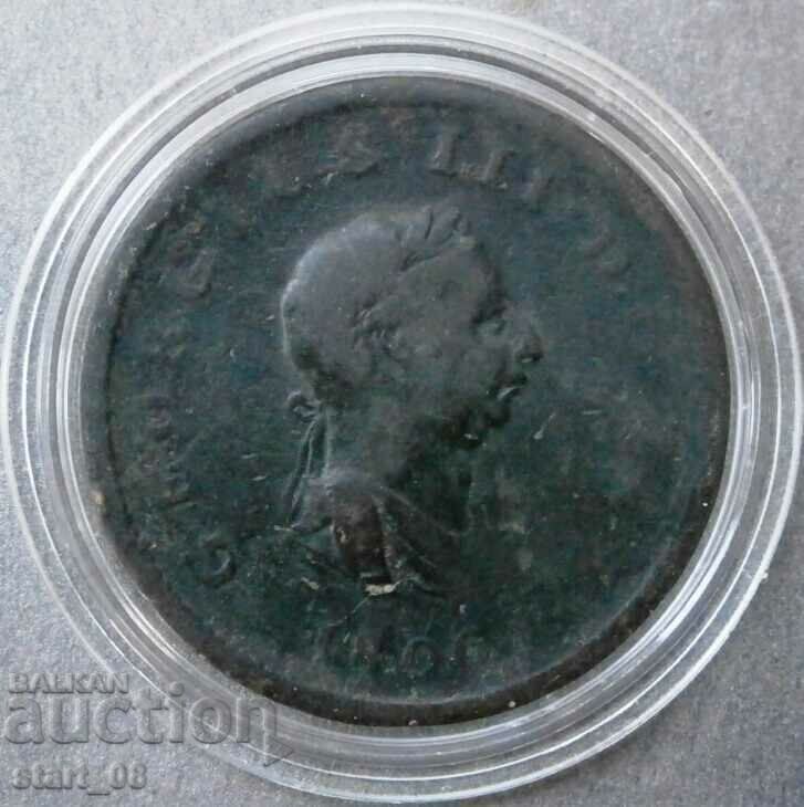Marea Britanie ½ penny 1806