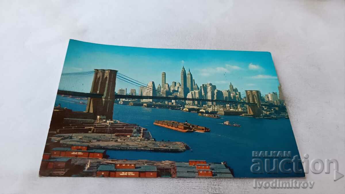 Postcard New York City The Brooklyn Bridge