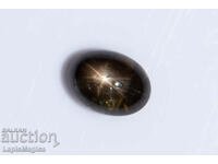 Black Star Sapphire 1.40ct Caboșon oval cu 6 raze