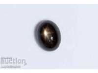 Черен звезден сапфир 1.22ct 6-лъчева звезда овален кабошон