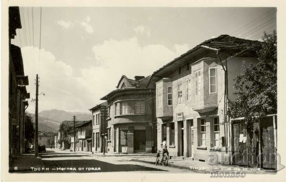 Old card - Troyan, Main Street