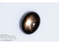 Black Star Sapphire 1.16ct 6-ray star oval cabochon