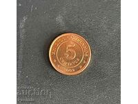 Nicaragua 5 centavos 2002