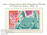 1977. France. 50 years of the French Table Tennis Federation