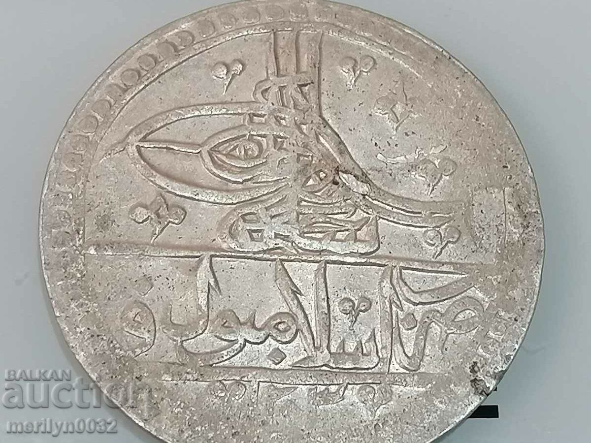 Delivery of Ottoman silver coin 32g 465/1000 1203 year 2 gold YUZLUK Delivery of Ottoman silver coin 32g 465/1000 1203 year 2 gold YUZLUK