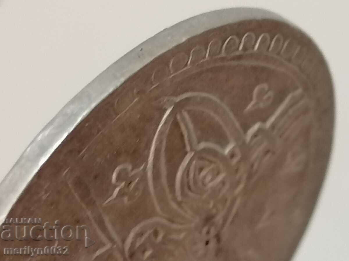 Ottoman silver coin 32g 465/1000 1203 year 2 gold YUZLUK - 5 Ottoman silver coin 32g 465/1000 1203 year 2 gold YUZLUK - 5