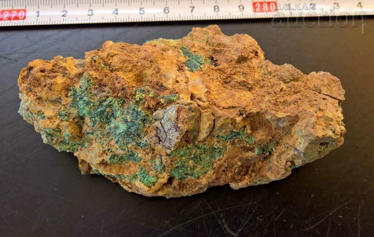 Exemplar natural de mineral de malachit