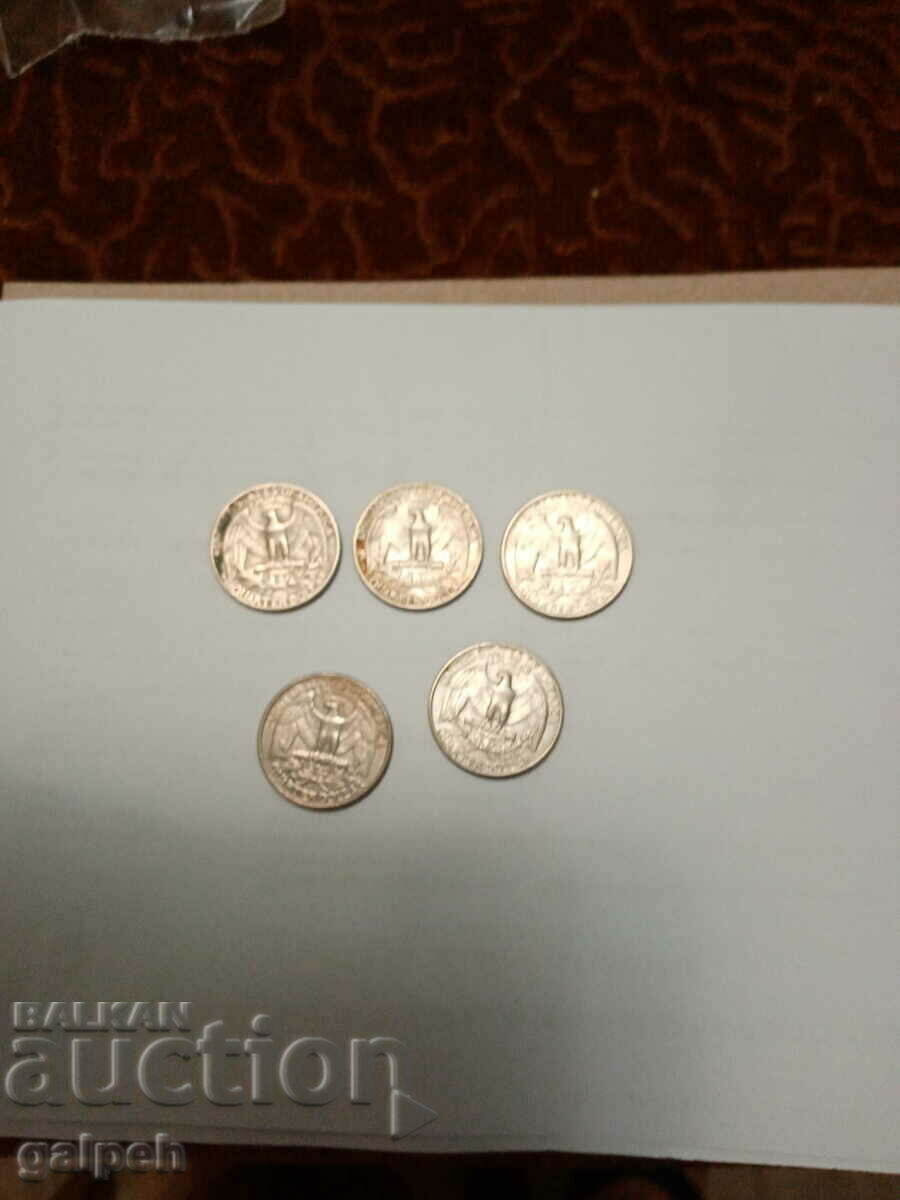 MONEDE - SUA 1965,7,94,5,8 - 5 buc. - 1,75 BGN