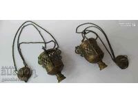 Candelă de bronz de casă - două bucăți