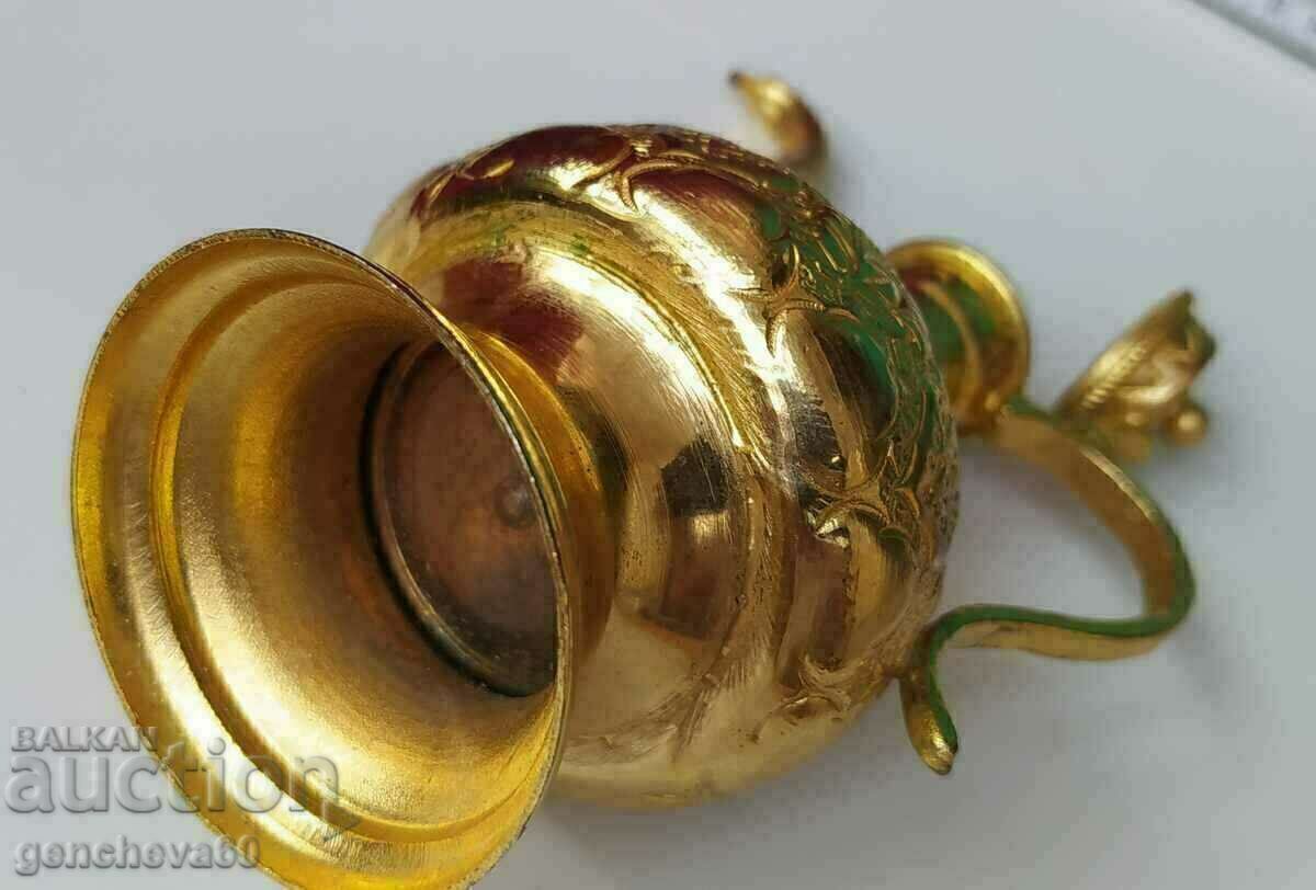 Delivery of Engraved bronze kettle, jug - 180g