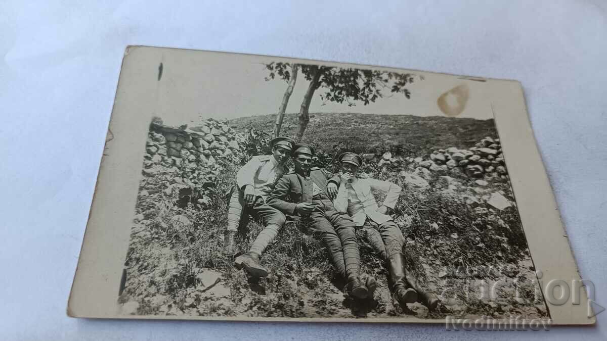 Φωτογραφία Τρεις αξιωματικοί στο μέτωπο 1918