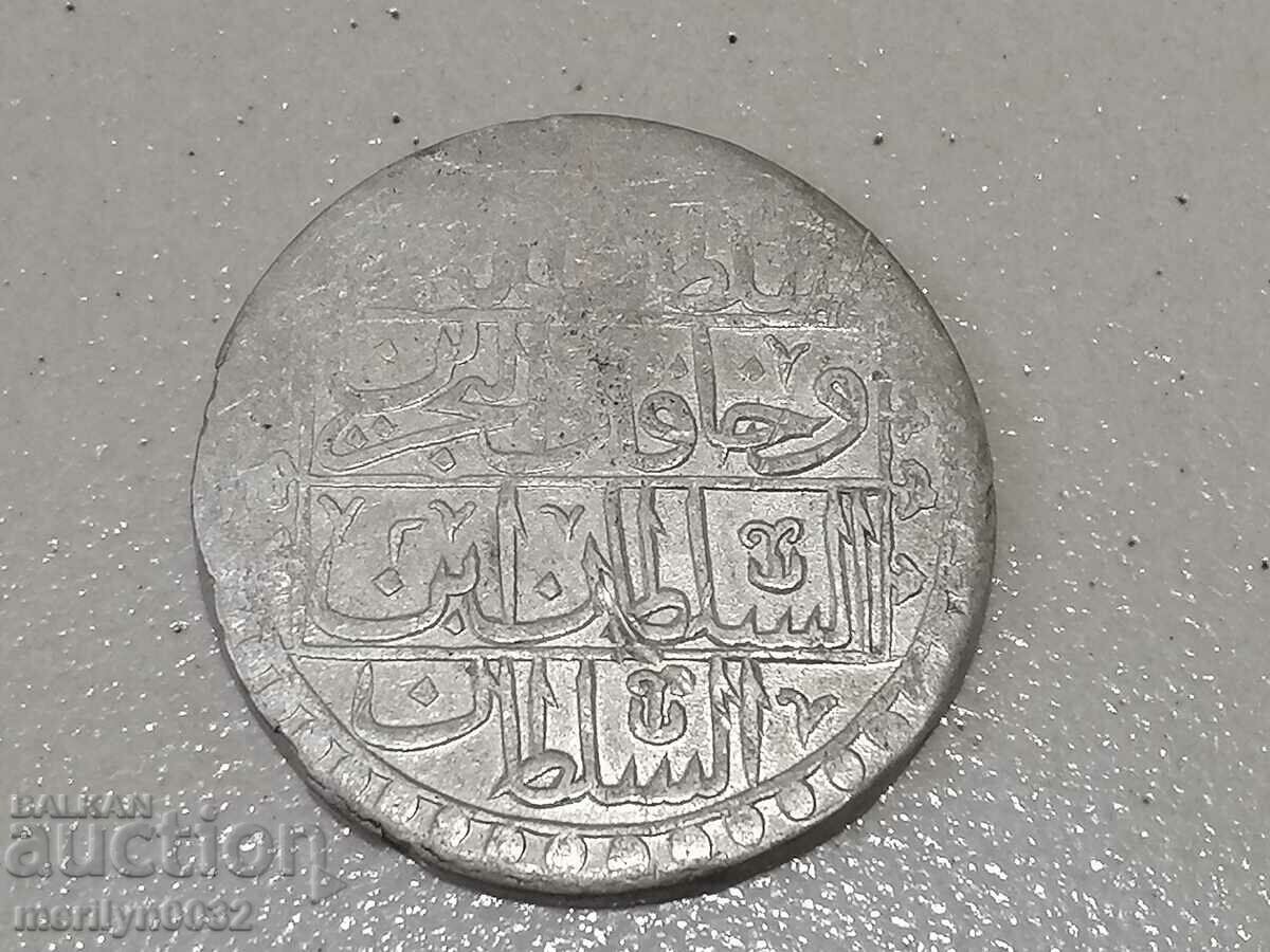 Ottoman silver coin 31g 465/1000 1203 year 2 gold YUZLUK with price 169.00 BGN | € 86.41 Ottoman silver coin 31g 465/1000 1203 year 2 gold YUZLUK with price 169.00 BGN | € 86.41