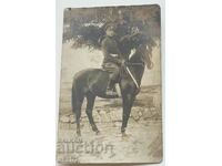 A soldier on horseback