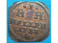1 Heller 1788 Germania Saxe-Hildburghaus - rar