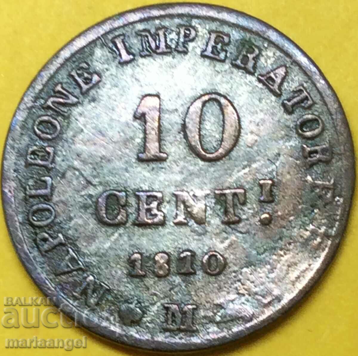 Napoleon 10 cents 1810 Italy coronation Milan - rare
