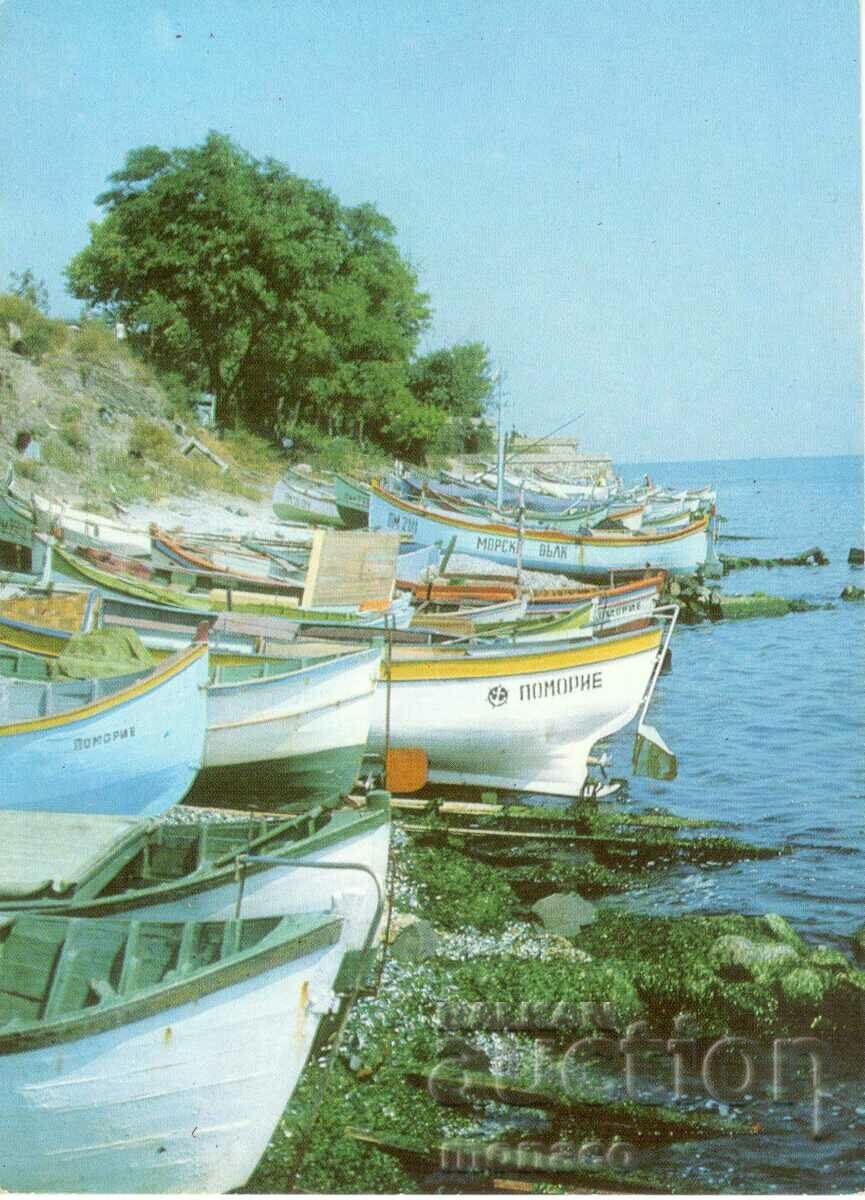 Παλιά καρτ ποστάλ - Pomorie, Fisherman's Quay