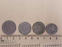 Ottoman Empire, Turkey 1909 Coins - 4 pieces